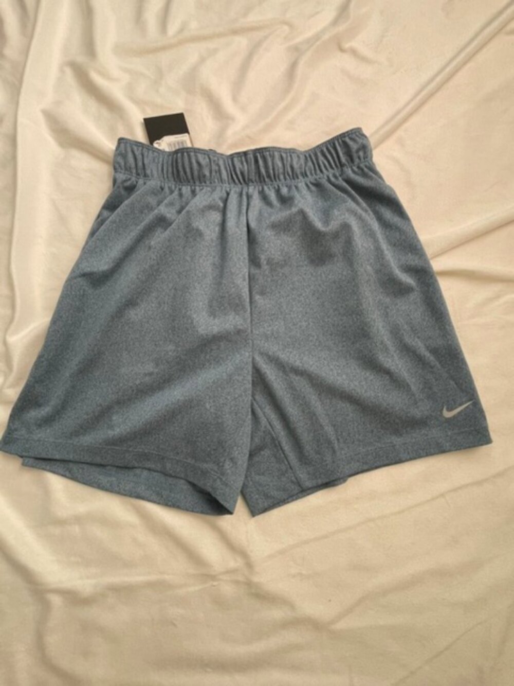 Nike Dri-FIT Women's Ruched Drawstring Stretchable Training Shorts, Blue, Size S